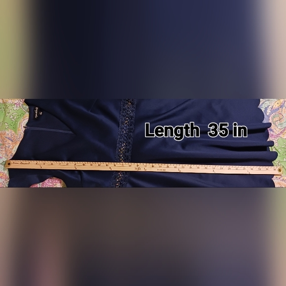 Sequin Hearts NWT Junior's Size 7 Blue Sleeveless Lace Waist Scallop Hem Dress - Picture 14 of 14